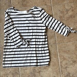 Old Navy Striped Long Sleeve Tee with Tie Accents